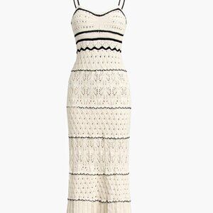 Paros Crochet Eyelet Midi Dress